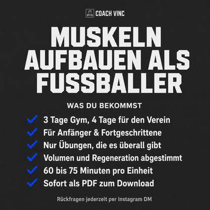 Muskelaufbau für Fußballer